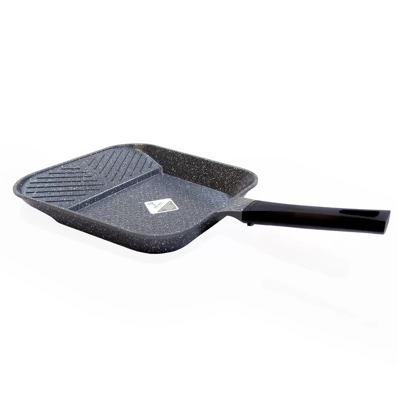 تابه تکدسته 32 استیک پز شیب دار-گرانیت دوررو خاکستری -کاندید