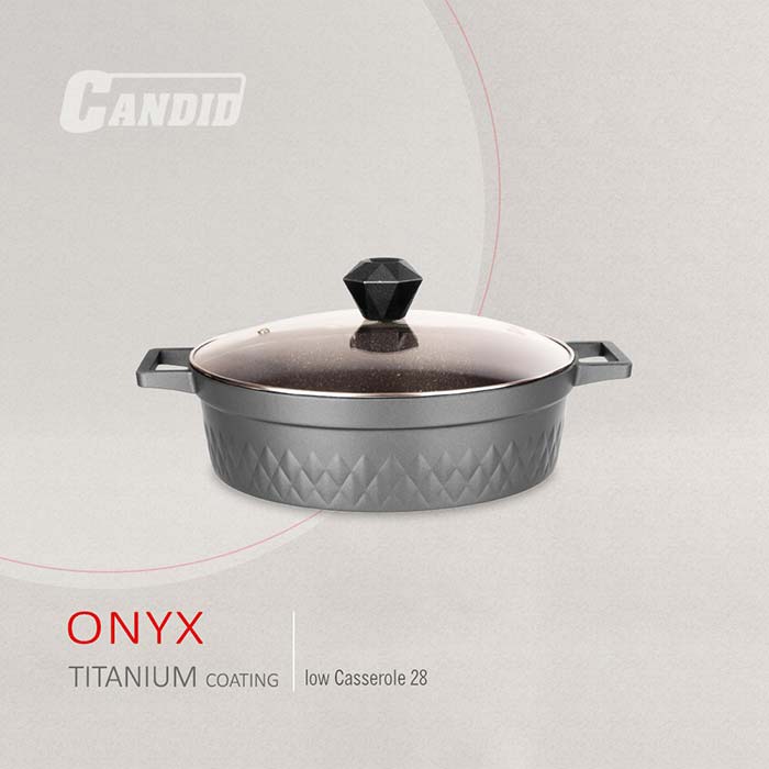 تابه دودسته 28 اونیکس-ام-تیتانیوم نقره ای-کاندید