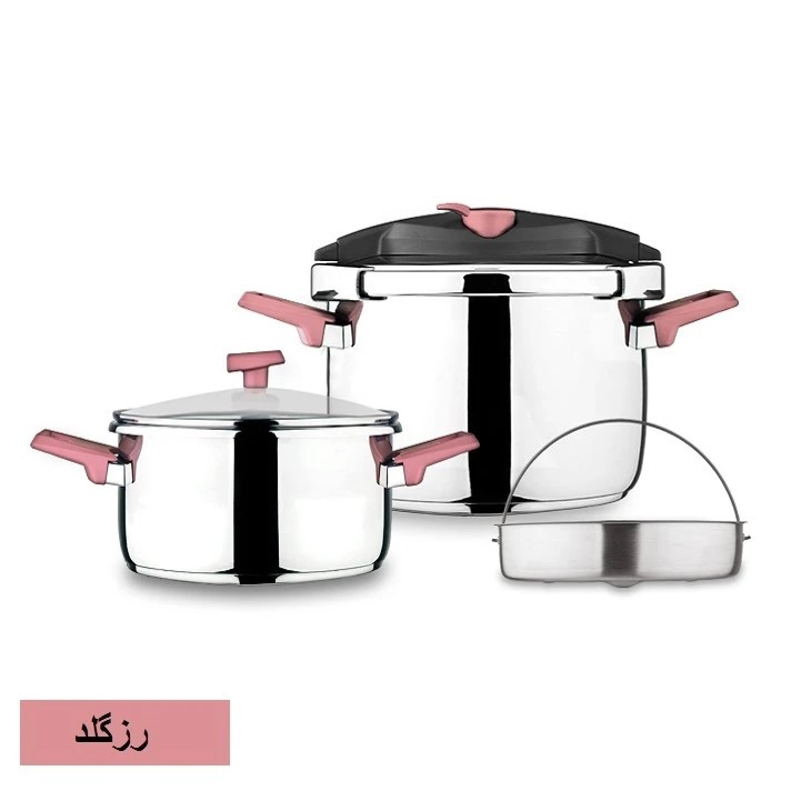 زودپز دوقلو هلیوس 4 و 6 لیتری رزگلد -کاندید