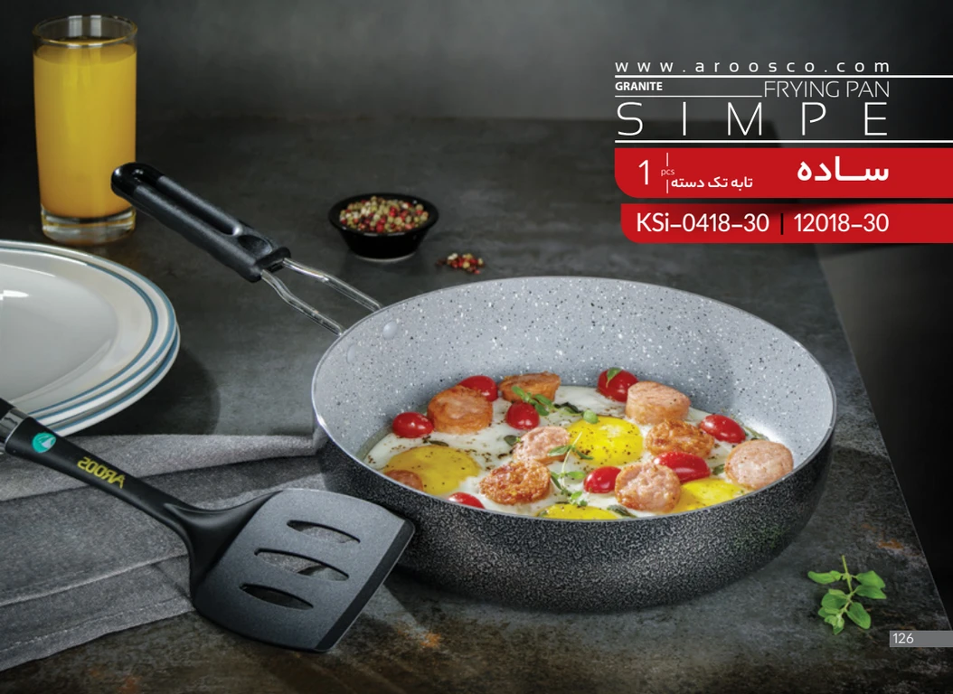 تابه 30 دودسته درب فلزی گرانیتی سربی - عروس