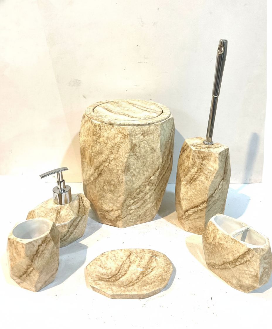 ست سرویس بهداشتی 6 تیکه مدل سنگی-ژیوار - Image 3