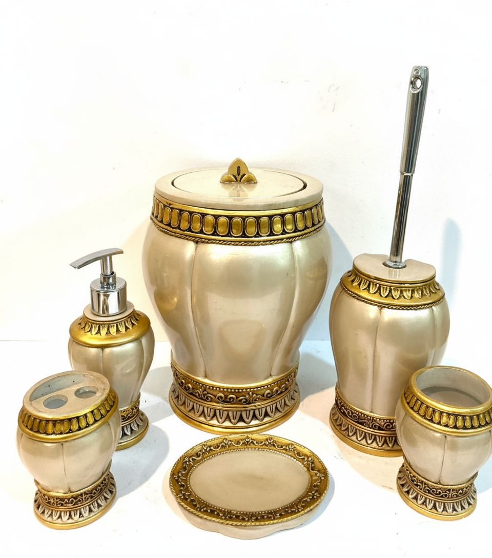 ست سرویس بهداشتی 6 تیکه مدل نگین-ژیوار