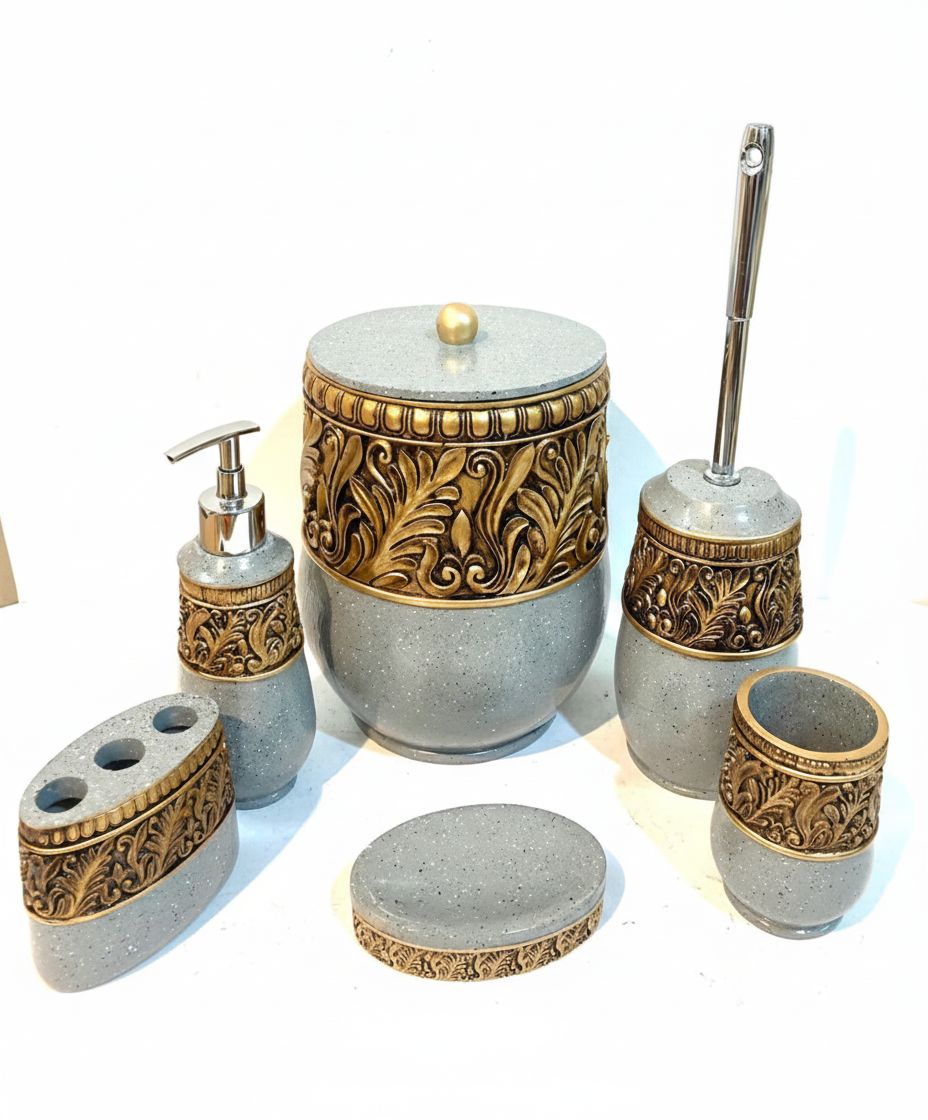 ست سرویس بهداشتی 6 تیکه مدل کاج-ژیوار